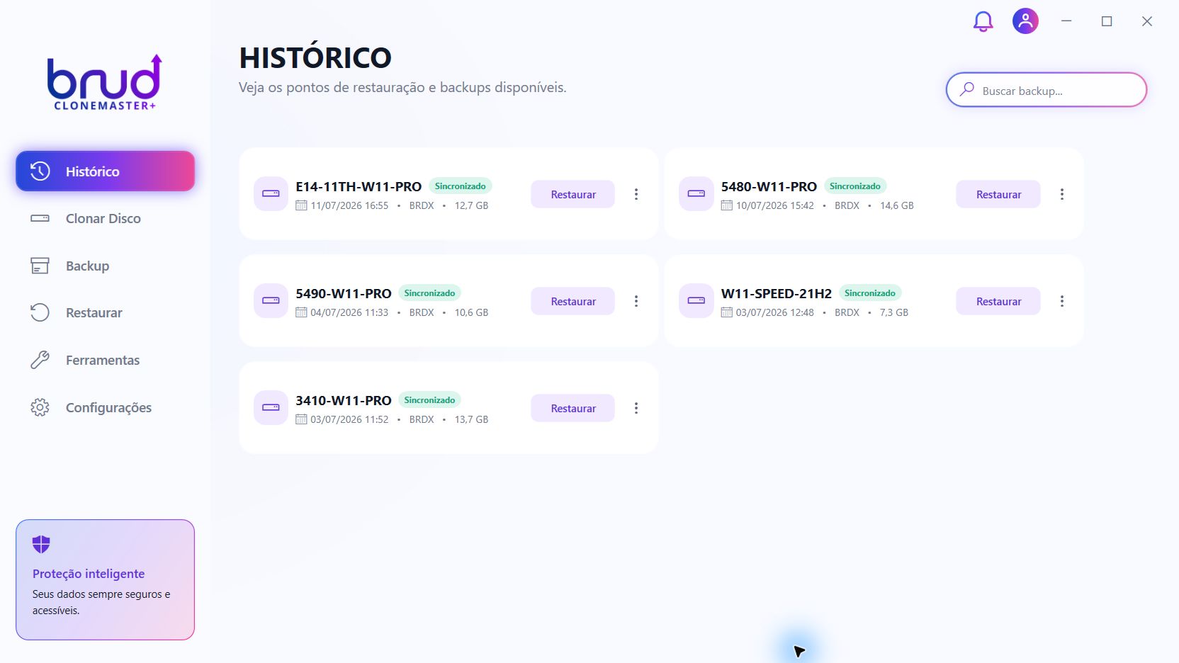 Histórico do Brud CloneMaster+