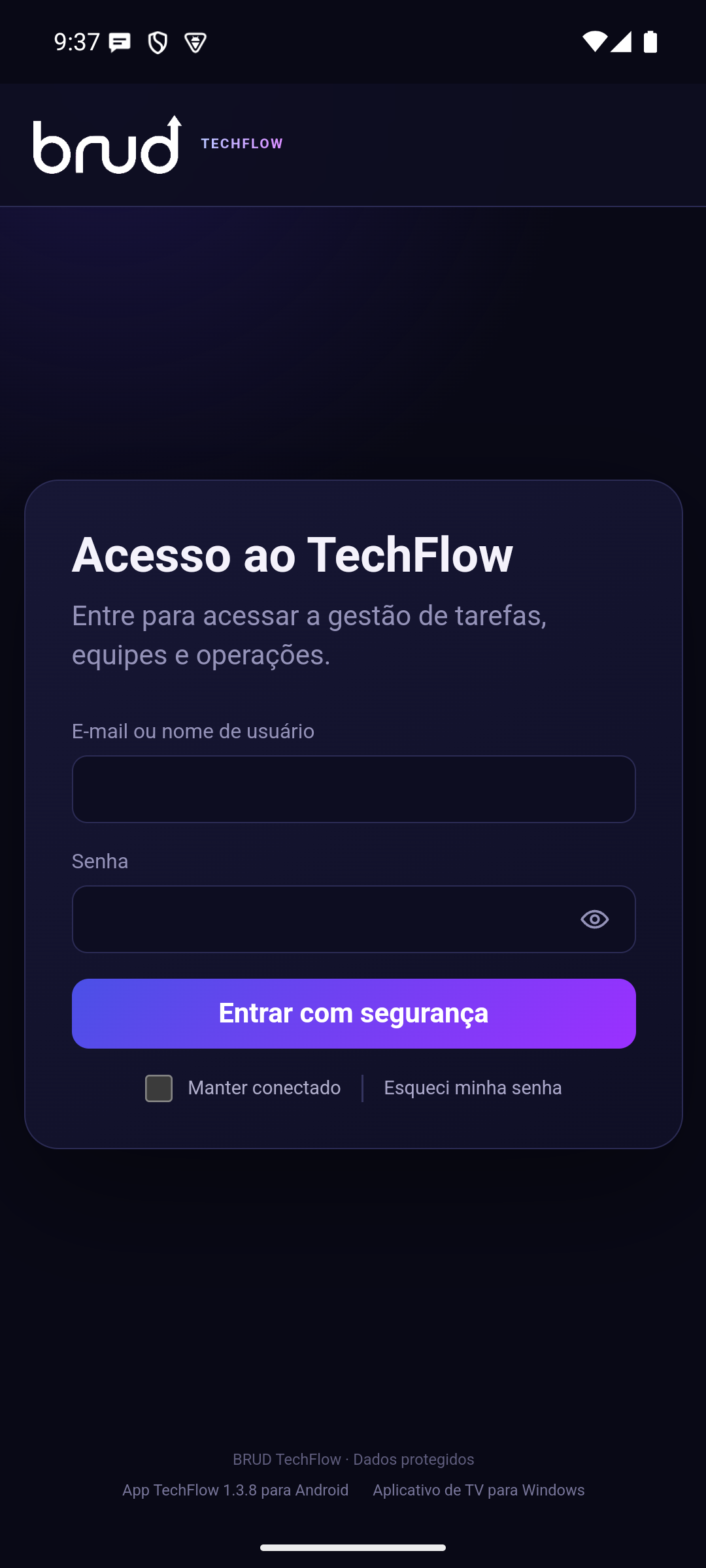 Aplicativo Android do TechFlow